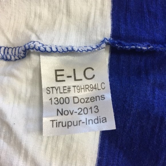 NWOT - English Laundry, Men, Crewneck T-shirt, Short Sleeve, White/Blue, size L - Picture 10 of 11